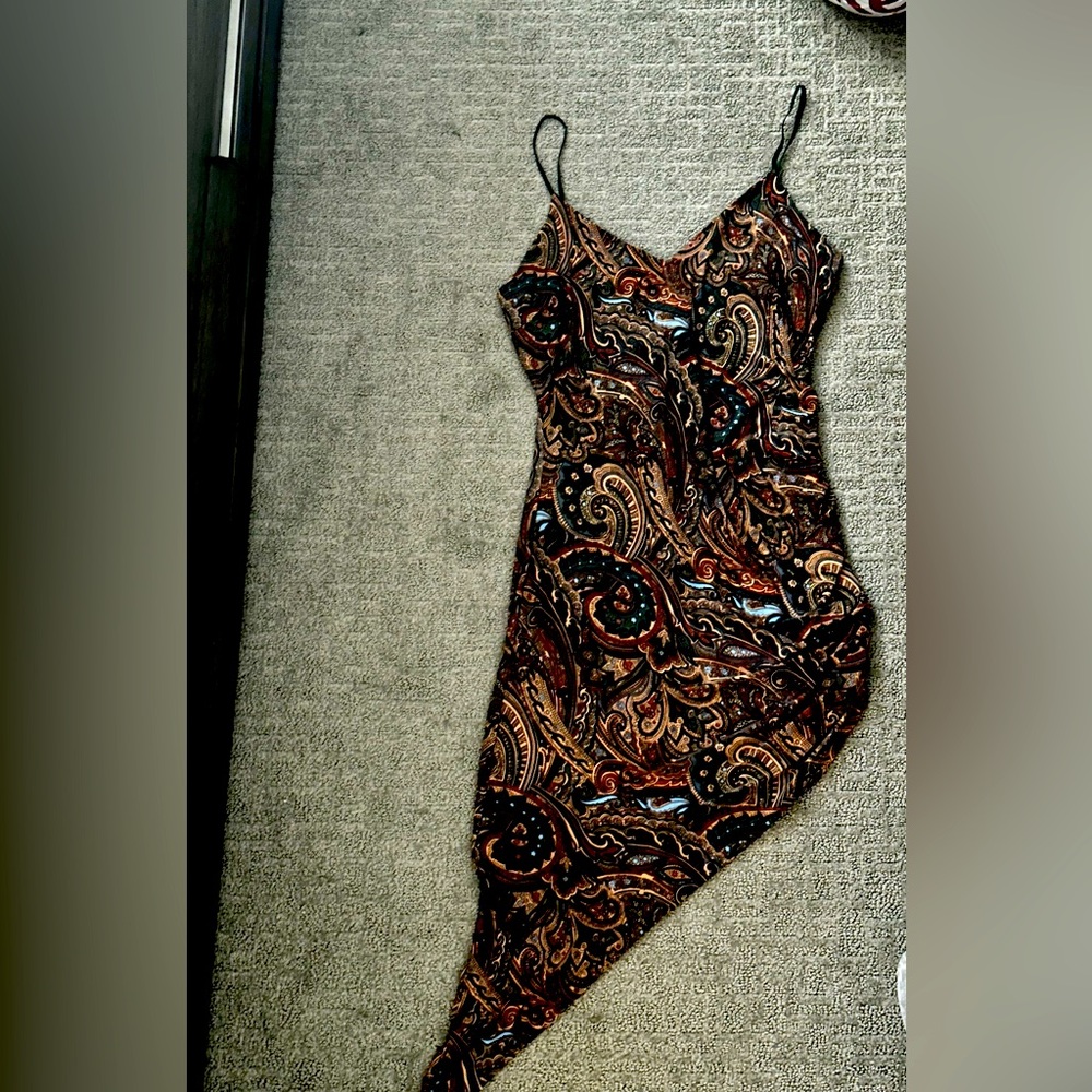 Lovely Day size Large dress asymmetrical bodycon